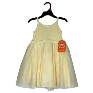 Wonder Nation Toddler Girls Yellow Cami Tutu Dress 2T New